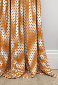 Tiles, Orange - Made to Measure Curtains
